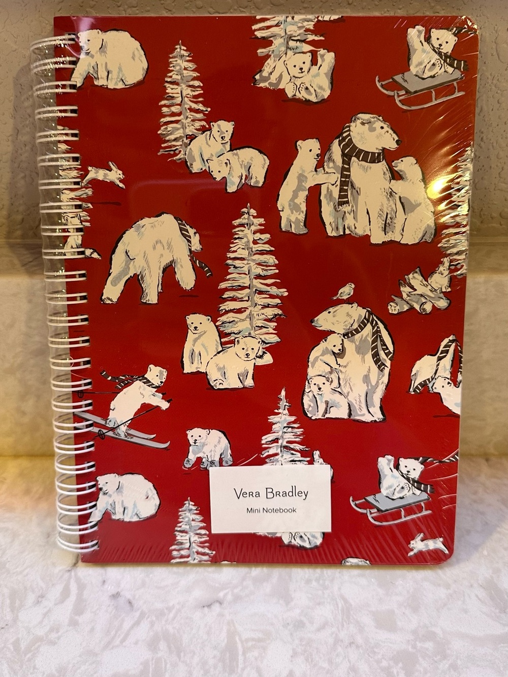 Vera Bradley Mini Notebook with polar bear design